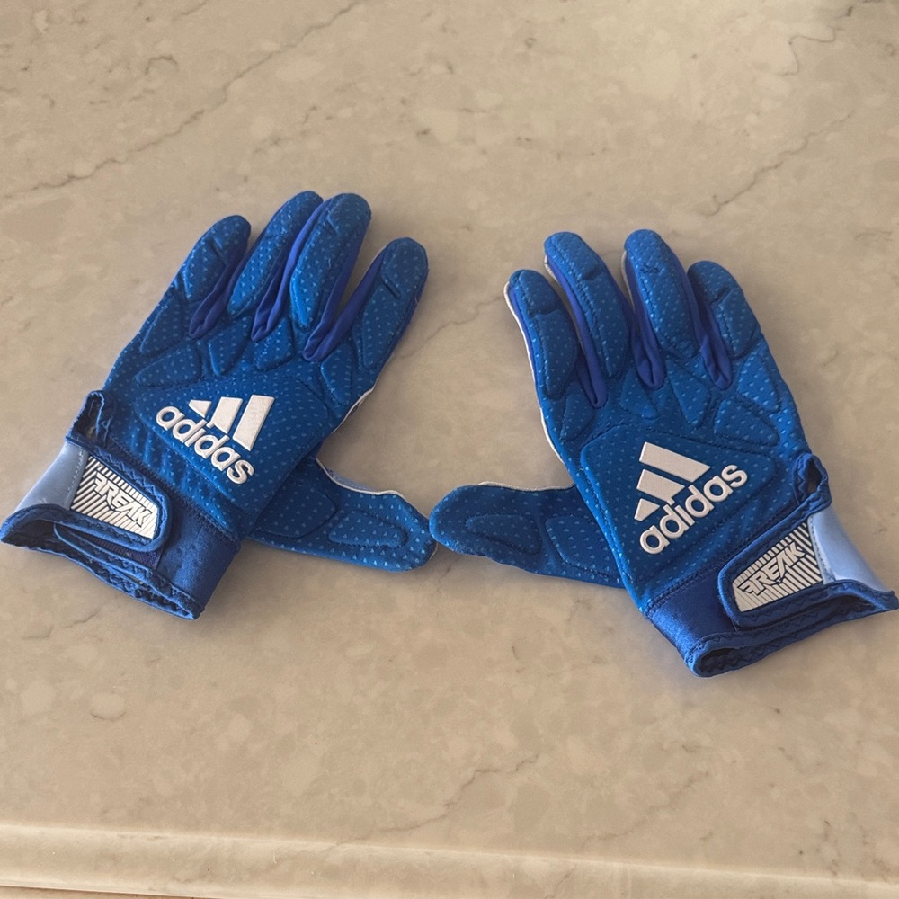 Adidas Royal Blue Athletic Football Gloves